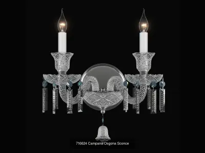 716 Campana Osgona Collection of Crystal Lamps 3D Model Pack
