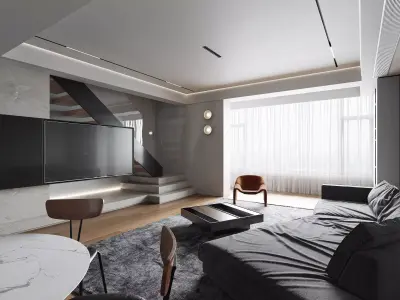 Minimalist Apartment Interior Design 3D model