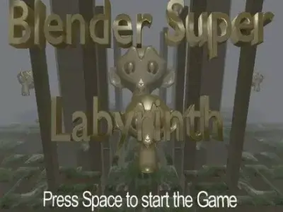 Blender Super Labyrinth Blender Game Engine Free low-poly 3D model