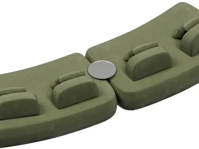 Art Nova - Curve Sofa 3D model