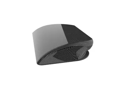 Carbon fiber hood scoop 3D print model