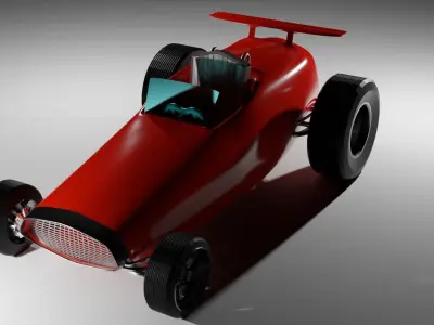 Stylized Red Car 3D model