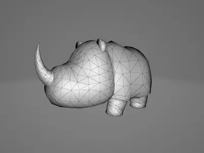 Cute Zoo Low-poly 3D model
