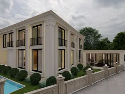 Luxury Classic Villa  High Quality 3D Model 3D model