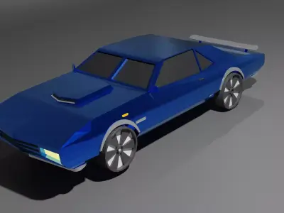 Chevrolet Camaro 1969 SS Low-poly 3D car model Free low-poly 3D model