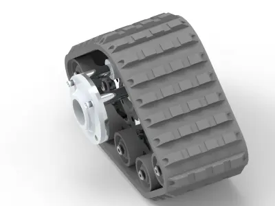 Caterpillar for RC 1-10  3D model