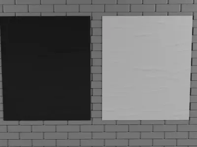 Posters on Wall 3D model
