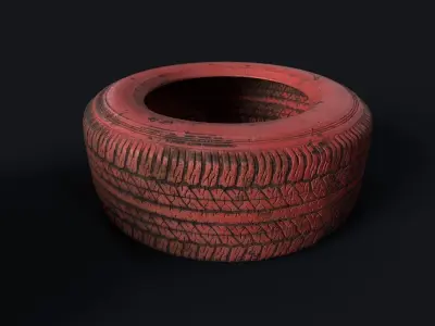 Game Ready Tires Pack Low-poly 3D model