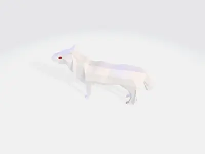  ROBOTIC WOLF Low-poly 3D model