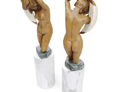 Woman bather bust 3D model