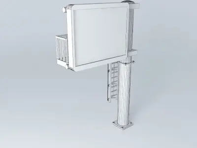 Roadside VMS type B Free 3D model