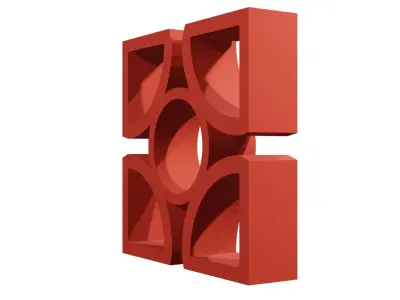 Brick Jaali Block Arch Gap 3D model