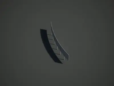 Roundabout Sign Low-poly 3D model