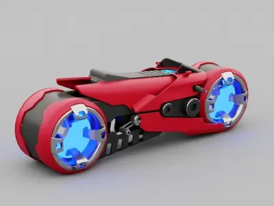 TRON BIKE MX3000 rigged 3D model