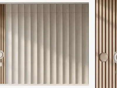 Collection of 8 wall panels 3D model