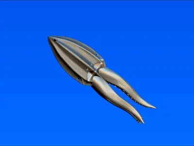 octopus squid cuttlefish two-piece fishing lure 3D print model