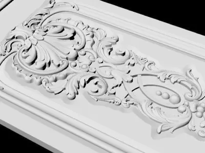 Central decor ornament for furniture 3D model 1067