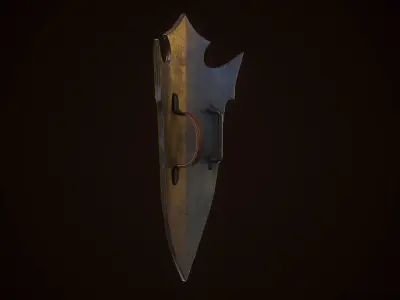 Crusader Shield Low-poly 3D model