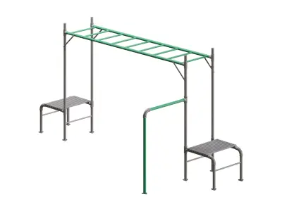 JUNIOR JUNGLE MONKEY BAR MODULE - LIFESPAN KIDS 3D model