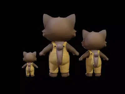 Cat1Pack2 Low-poly 3D model