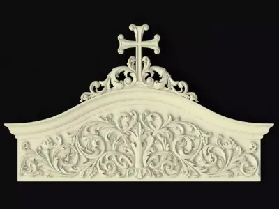 Central decor ornament for furniture 3D model 1073