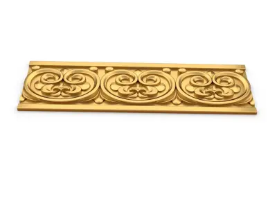 Classic carved decor ornament 374  3D model