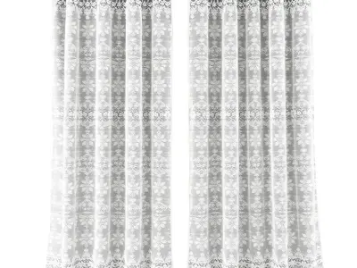 Lace Curtain Panels Ethereal Ambiance model pack Low-poly 3D model