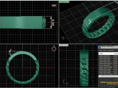 5mm CUBAN LINK RING SIZE 6 USA  3D print model