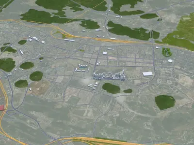 Liupanshui Guizhou China 30km Free low-poly 3D model