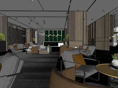 Luxury Lobby Interior 3D model-1 3D model