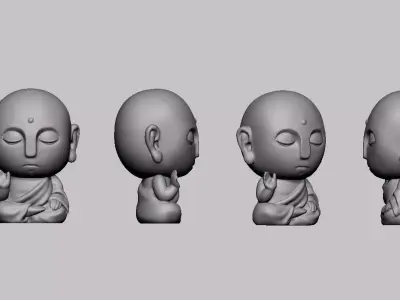 Baby Buddha little monk 3D print model