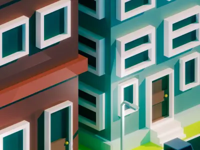 building Free low-poly 3D model