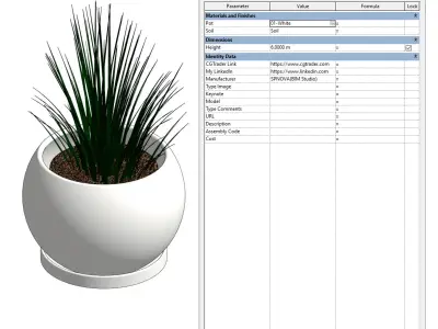 Plants Revit Families 3D model