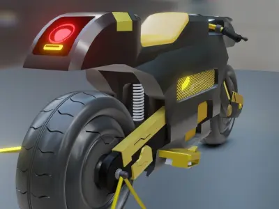 electric sport motorcycles  3D model