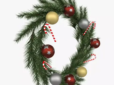 Wreath christmas 3D model