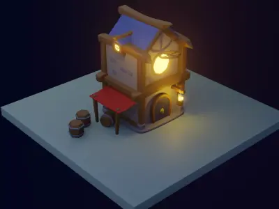 Viking House High Poly Free 3D model