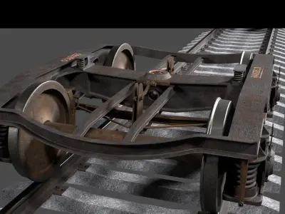 Railway Bogie 3D model