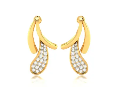 Women Pendant Earrings Set 3dm stl FBX OBJ Render Detail 3D print model