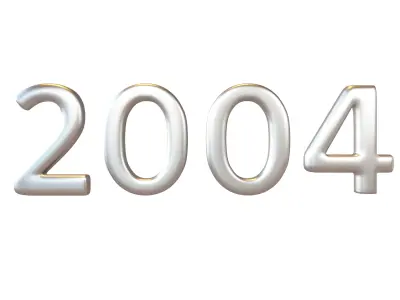 Year Number 2004 v1 003 Low-poly 3D model