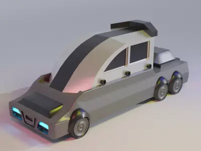 Futuristic Electric Car 3D Model For 3D Printing Animation Film 3D print model