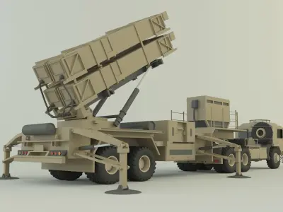 truck military air defense 3D model