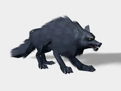 Wolf 3D model 2022  Low-poly 3D model