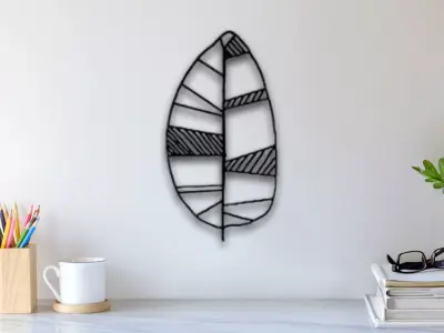 Abstract Leaf Wall Art 3D print model purchase