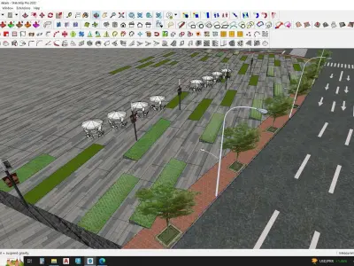 modular city road 3d model 3D model