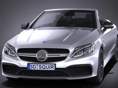 Mercedes C63 AMG Cabrio 2017 3D model