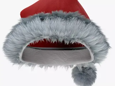 Low Poly Santa Hat Low-poly 3D model
