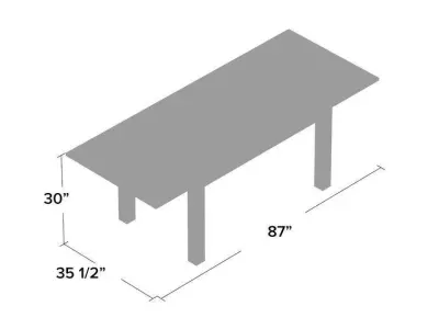 Myricks Solid Oak Dining Table 3D model