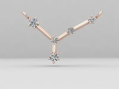 CANCER necklace 65-MP 3D print model