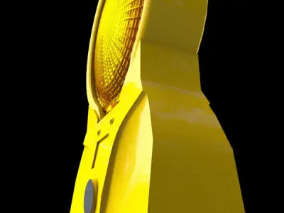 Construction Site Warning Lamp Free 3D model