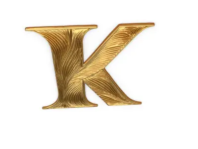 Alphabet Letter K Pendant  3D print model